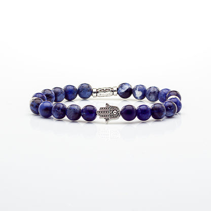 Bracciale in pietre dure | Soladite | Charm Mano di Fatima