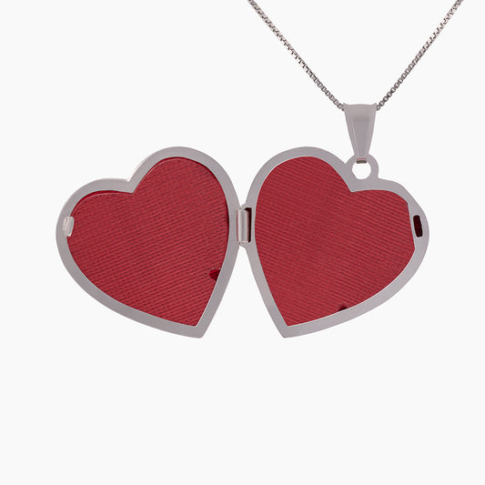 Ciondolo Portafoto a cuore in argento | Personalizzabile