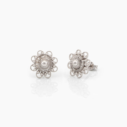 Orecchini in filigrana a lobo bottone sardo| Artiginato Sardo Maria de Deus