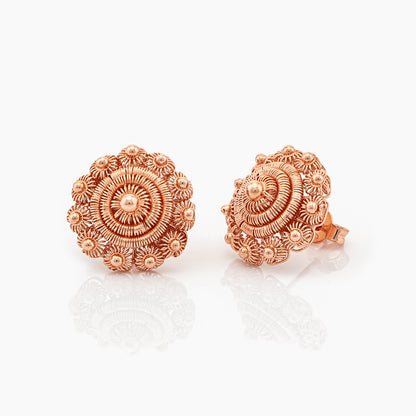 Orecchini in filigrana a lobo bottone sardo| Artiginato Sardo Maria de Deus