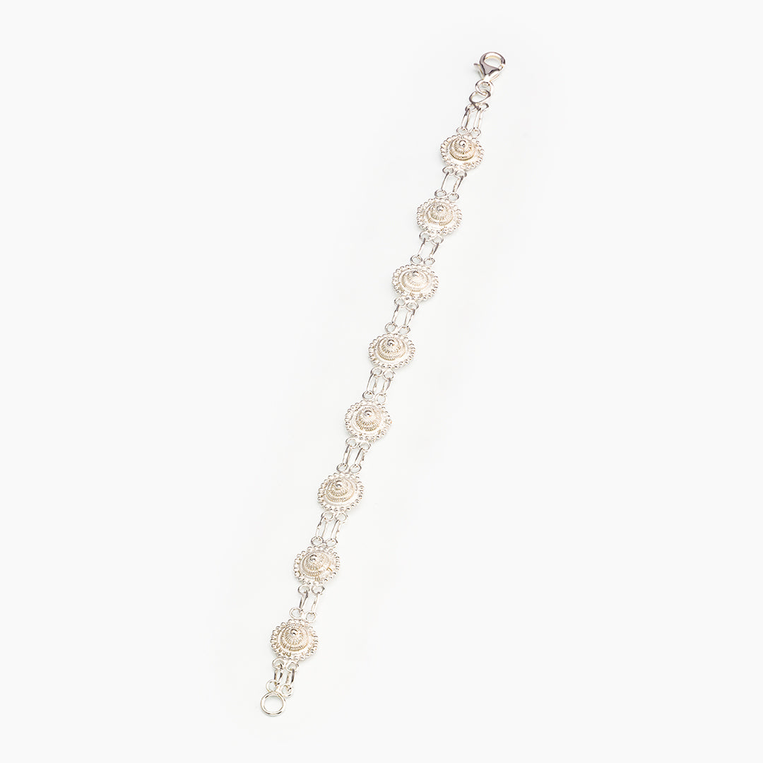 Bracciale in filigrana - Artigianato Sardo con dettaglio bottone | Maria De Deus