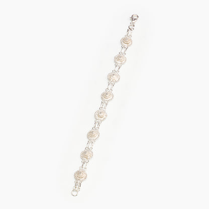 Bracciale in filigrana - Artigianato Sardo con dettaglio bottone | Maria De Deus