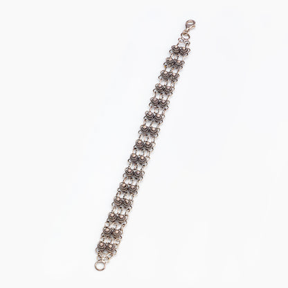 Bracciale in filigrana - Artigianato Sardo con dettaglio bottone - 2 maglie | Maria De Deus