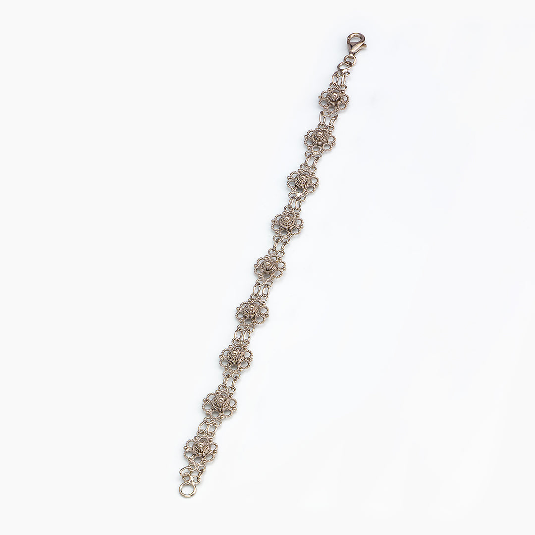 Bracciale in filigrana - Artigianato Sardo con dettaglio bottone - 1 maglia | Maria De Deus