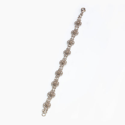 Bracciale in filigrana - Artigianato Sardo con dettaglio bottone - 1 maglia | Maria De Deus