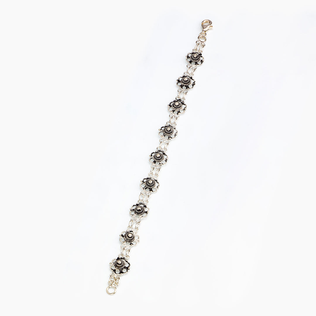 Bracciale in filigrana - Artigianato Sardo con dettaglio bottone - 1 maglia | Maria De Deus