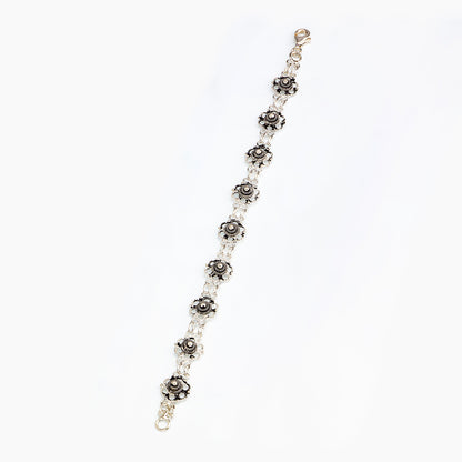 Bracciale in filigrana - Artigianato Sardo con dettaglio bottone - 1 maglia | Maria De Deus