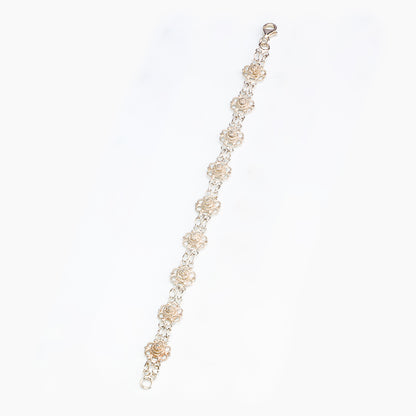 Bracciale in filigrana - Artigianato Sardo con dettaglio bottone - 1 maglia | Maria De Deus