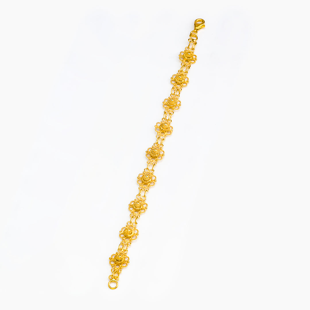 Bracciale in filigrana - Artigianato Sardo con dettaglio bottone - 1 maglia | Maria De Deus