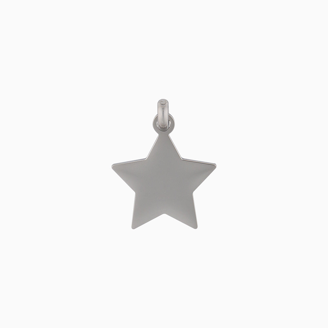 Ciondolo Stella Personalizzato in Acciaio Inox – Pendente da Incidere 20x22 mm