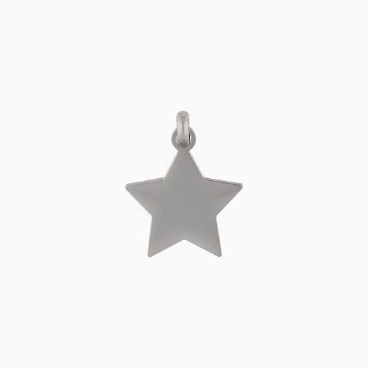 Ciondolo Stella Personalizzato in Acciaio Inox – Pendente da Incidere 20x22 mm