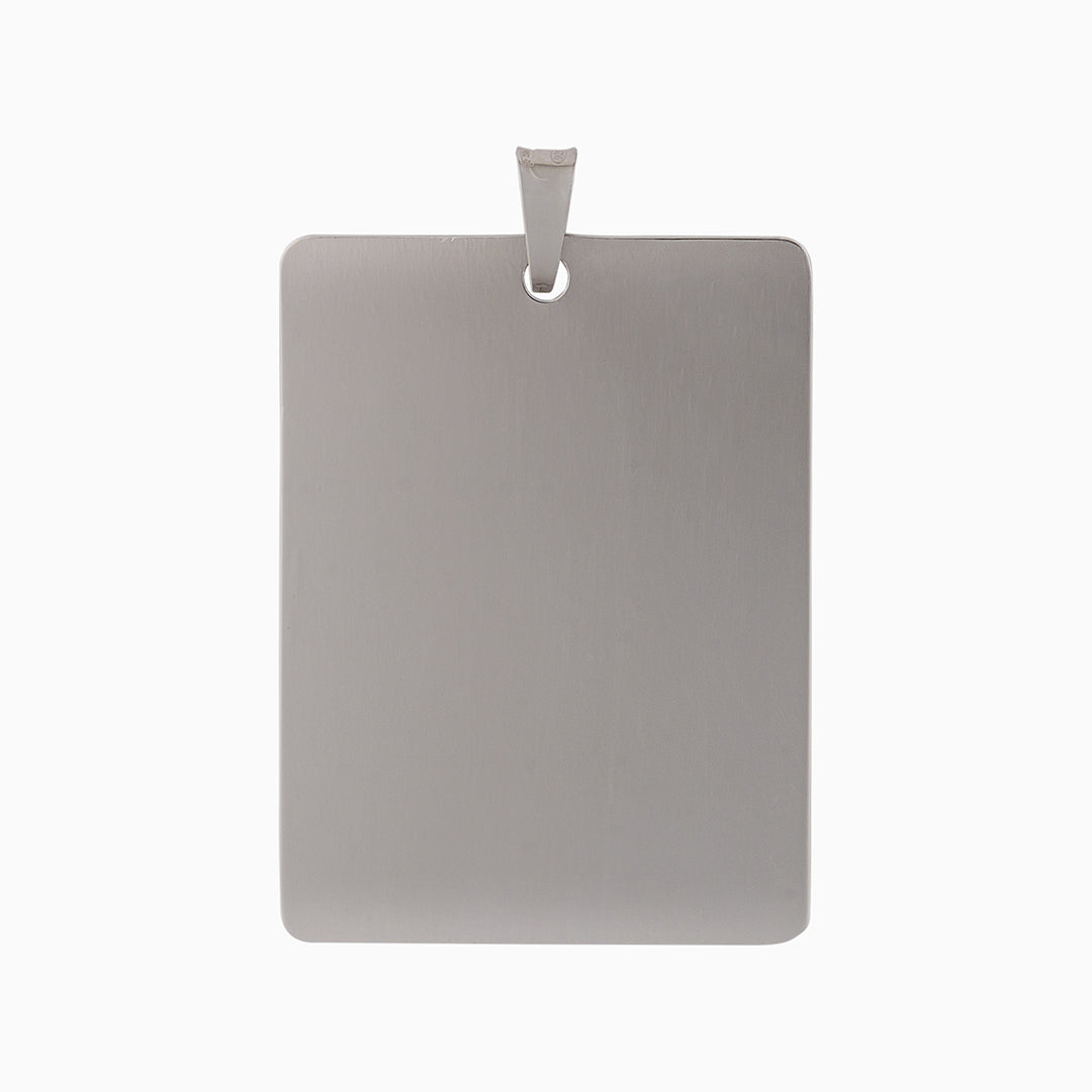 Ciondolo Rettangolare Personalizzato in Argento – Pendente da Incidere 30x40 mm