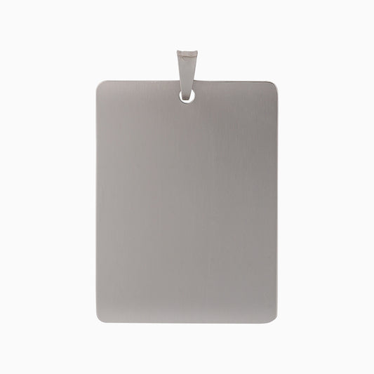 Ciondolo Rettangolare Personalizzato in Argento – Pendente da Incidere 30x40 mm