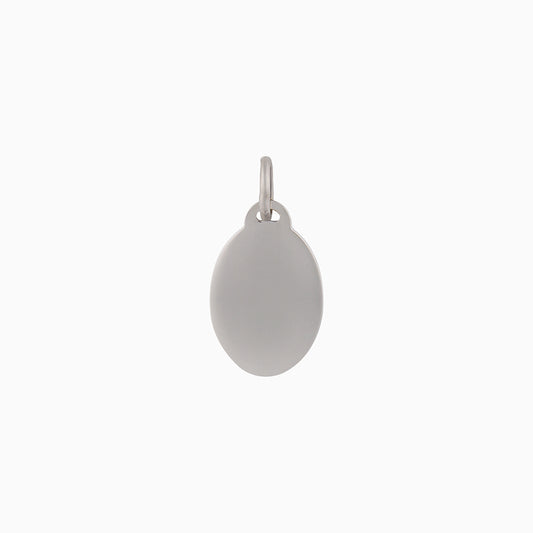 Ciondolo Ellisse Personalizzabile con incisione in Argento – Pendente da Incidere 13x20 mm