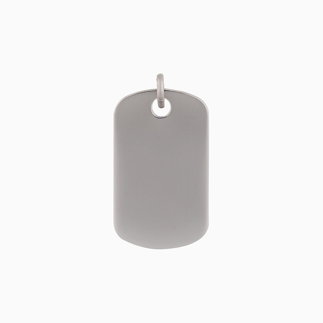 Ciondolo Piastrina Personalizzato in Argento – Pendente da Incidere 18x30 mm