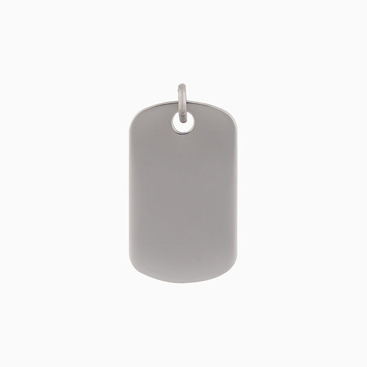 Ciondolo Piastrina Personalizzato in Argento – Pendente da Incidere 18x30 mm