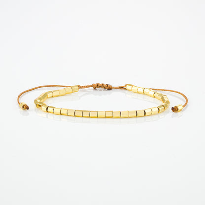 Bracciale in perline di ematite sfaccettato | Gold&Silver
