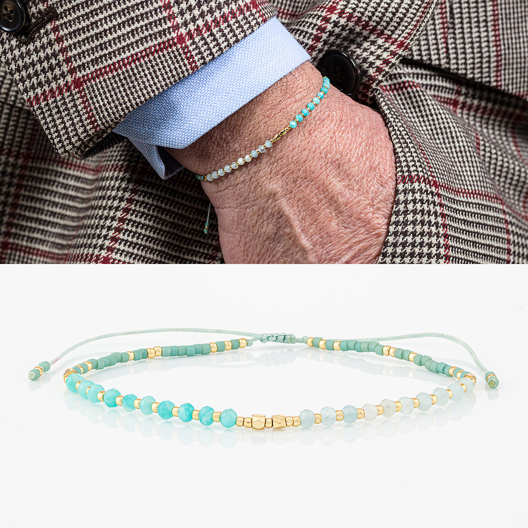 Bracciale con perline e pietre naturali