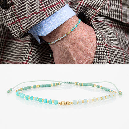 Bracciale con perline e pietre naturali